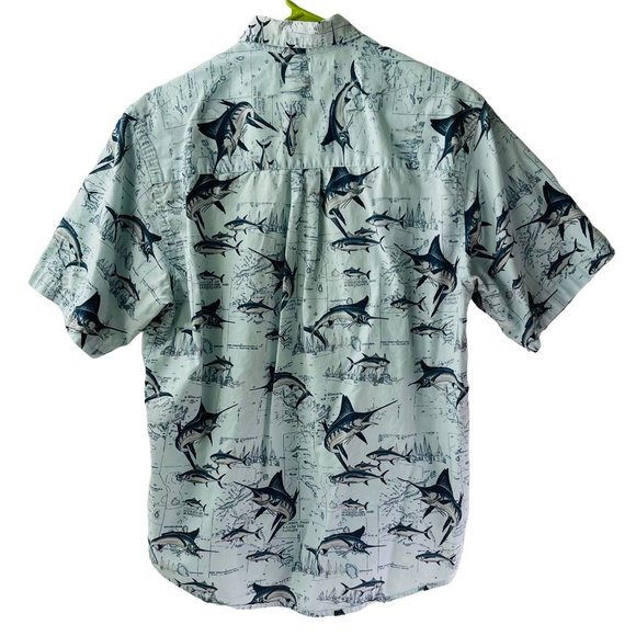Monte Carlo Men’s Shirt Fishing South Atlantic Hawaiian Aloha Pattern S (34-36) - Picture 2 of 9